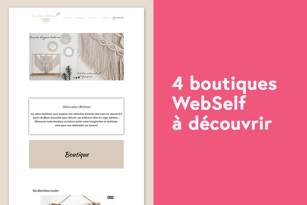 4 boutiques WebSelf à découvrir