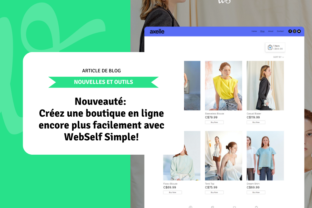 Nouveauté: Créez une boutique en ligne encore plus facilement avec WebSelf Simple!