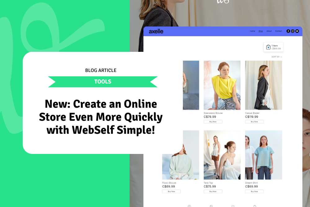 New: Create an Online Store Even More Quickly with WebSelf Simple!